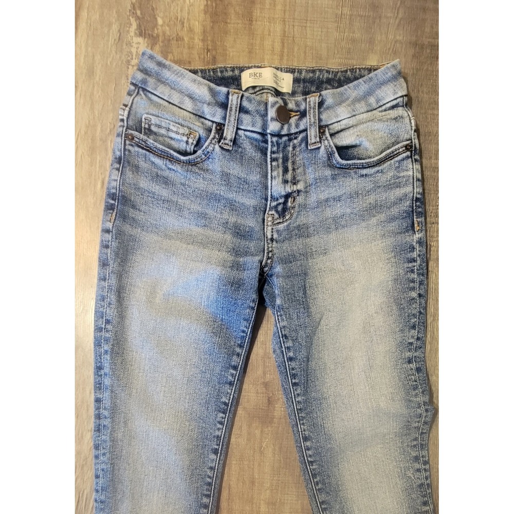 BKE Stella Mid-Rise Slim Fit Ankle Skinny Jeans Light Wash 24x27